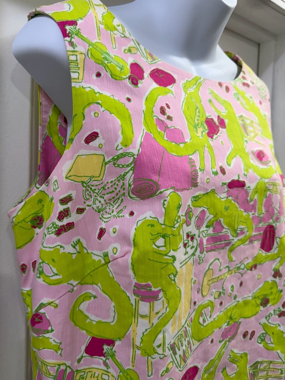 Lilly Pulitzer Vintage Rare Frisky Business Sheath Dress Size 12 Alligator π - Picture 4 of 14